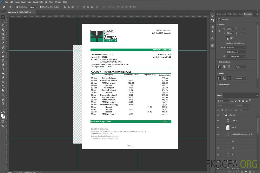Banque ougandaise d'Afrique excel pdf template Banque ougandaise d'Afrique excel pdf template
